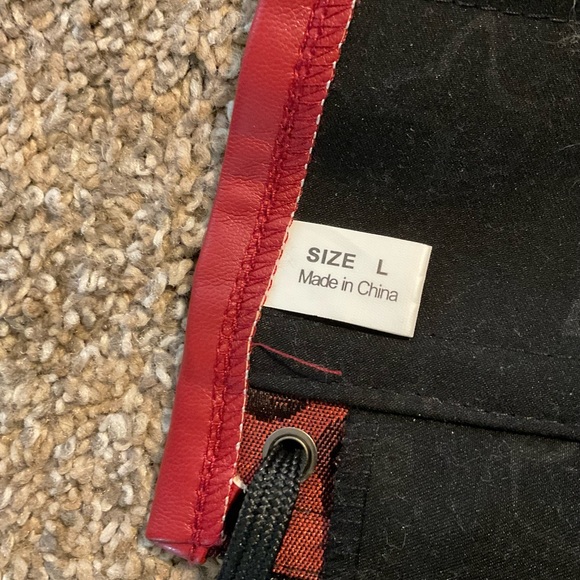 Steampunk Cosplay Lace Up Corset Bustier Top L Chains - Picture 11 of 12